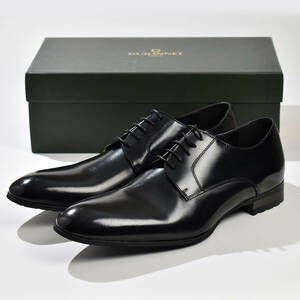ビジネスシューズ メンズ 革靴 レザー 黒 プレーントゥ 紳士靴 フォーマル 新品 未使用 45