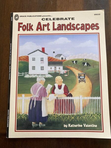 トールペイントの本 洋書 Folk Art Landscapes by Katherine Valentine