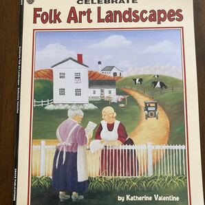 トールペイントの本　洋書　Folk Art Landscapes by Katherine Valentine