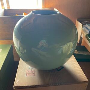 Синяя фарфоровая ваза Масахиро икада