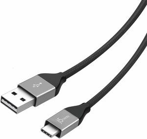 j5 create USB2.0 Type-C to USB Type-A 通信・充電ケーブル スペースグレイ 3A/15W急速充