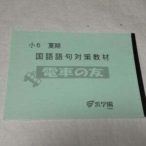 未記入 浜学園 電車の友 小6 夏期 国語語句対策教材 未使用