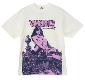 即決 新品 定価14,080円 ヒステリックグラマー × VAMPIRELLA ガールプリント Tシャツ