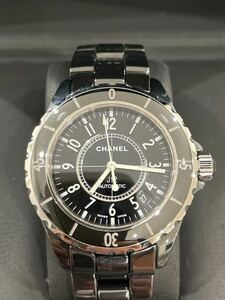 極美品　CHANEL J12 38ミリ　黒　ブラック　正規品　自動巻き　高級腕時計　