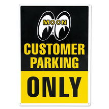 42cm×29.7cm 大きい！ MOON Customer Parking Only サイン プレート mooneyes ムーンアイズ 玄関 ガレージ 看板 ムーンアイズ パーキング_画像3