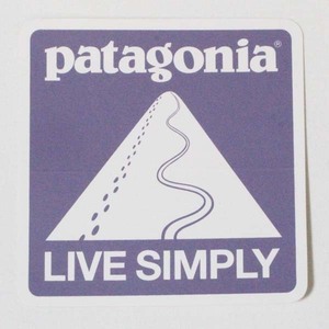 訳あり 希少 パタゴニア ステッカー リブシンプリー ロード 紫系 PATAGONIA LIVE SIMPLY STICKER 道路 足跡 シール デコ カスタム 新品