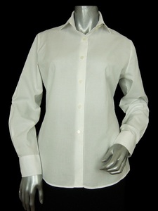 M прекрасный товар [ Nara Camicie ] сделано в Италии! Kiyoshi . белый * Logo .* прекрасный хлопок рубашка 2