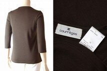 A美品/クレージュ courreges ふっくら素敵ニット 表記38号(9号/M相当) 茶/ブラウン ウール100％ クローバー 秋冬向け トップス レディース_画像3