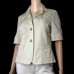  as good as new /mare-laMARELLA Max Mara military jacket table 44 symbol (11 number /L size corresponding ) beige spring summer oriented outer lady's 