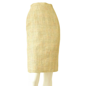 A beautiful goods / Burberry BURBERRY tight skirt Italy made cloth small size inscription 7 number (S corresponding ) tweed material flax linen... pattern spring summer bottoms 