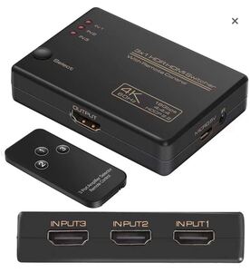 HDMI 切替器 2.0 HDMI 分配器 3入力1出力 PS5にも対応 4K 60Hz 3D HDR HDCP2.2対応