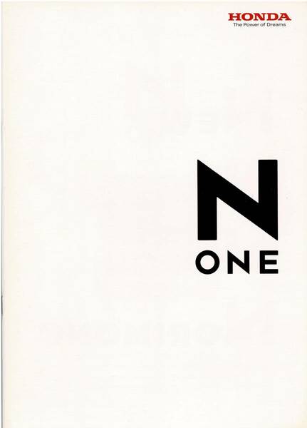 HONDA　N-ONE　エヌワン　カタログ　2012年11月　