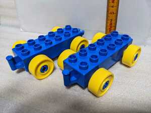 LEGO レゴデュプロ 車 ベース 青2台 同梱可（送220～
