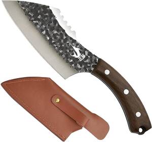 【新品 送料無料】漁川 骨切り包丁 【5Cr15MoV鋼】ウロコ取り ボーニングナイフ 家庭用 魚 魚介 肉 骨 切る 捌く アウトドアナイフ