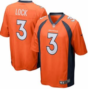 BF53)NIKE Denver Broncos Drew Lock ゲームシャツ/フットボールシャツ/NFL/ デンバー・ブロンコス/2XL