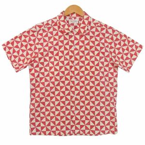ラディアル RADIALL シャツ 半袖シャツ 総柄シャツ 総柄 日本製 赤 M