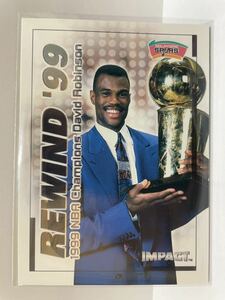 NBAカード デビット・ロビンソン　DAVID ROBINSON REWIND’99 1999 NBA CHAMPIONS FLEER SKYBOX IMPACT’99-00【 2 of 40 RN】