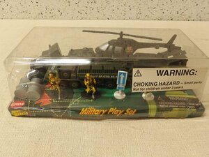 0520145a【MINI WHEELS Military Play Set 戦闘機 軍用車 模型】未開封品/最大全長22cm程度