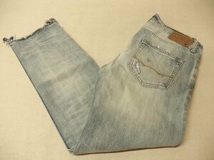 0520215a【AMERICAN EAGLE アウトフィット メンズジーンズ】中古品/30インチ 股下75cm程/スリムストレート/ダメージ加工