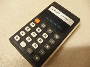 0520411a[me flight ]CASIO Personal-I calculator count machine Showa Retro secondhand goods / operation OK( rare contact defect?)12.5×7.5×2.5cm degree /.. packet commodity that can be sent out 