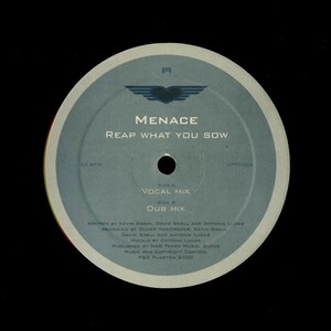  прослушивание Menace - Reap What You Sow [12inch] Plastica UK 2000 Progressive House