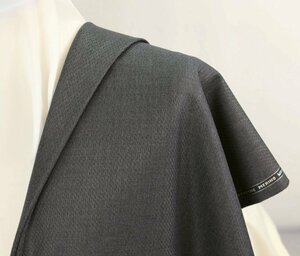 ■ドーメル「クロノ」エレガントビジネス/グレーにスタイリッシュなダイヤ型織柄・最高級メリノウール・長さ3.9ｍ