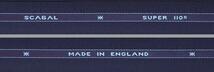 ■英国製スキャバル・極上スーパー110、お誂え用デザイン・変わり縦柄で艶々の花紺・長さ3.3m_画像3