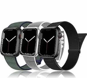 Apple Watch バンドアップルウォッチ バンド ナイロン38/40/41mm 通気性いい　全シリーズ対応3本セット　大人気　男女兼用