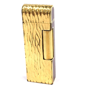 ダンヒル ローラー ガスライター 喫煙具 総柄 ゴールド金具 × ブラウン 約6.8×2.3cm dunhill