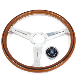 ナルディ ステアリング ハンドル ウッド 3本スポーク Φ360mm ホーンボタン 付属 NARDI QM056-8