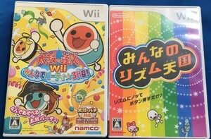 Wii 太鼓の達人Wii＋みんなのリズム天国　動作確認済み　送料無料