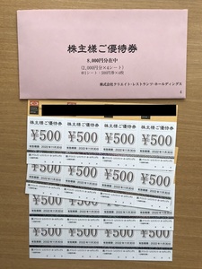 最新　クリエイト・レストランツ・ホールディングス　株主優待券　8000円分