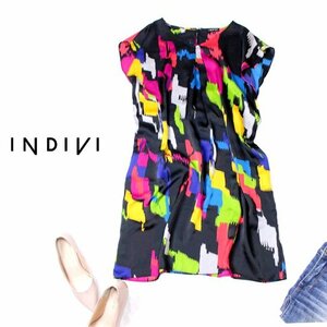 ☆☆ 美品 INDIVI インディヴィ ☆☆ 綺麗め とろみ チュニック 36号 S 春 夏 22D05