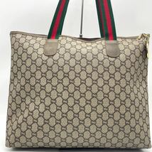 1円《極美品》GUCCI PLUS グッチプラス トートバッグ ボストン GGスプリーム シェリーライン インターロッキング PVC GG柄 レディース_画像2