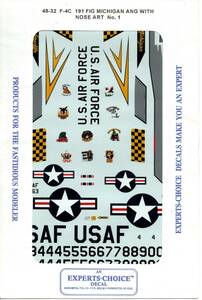 1/48 Experts Choice Decal EC4832 Expert cho стул переводная картинка McDonnell F-4C Phantom 191 FIG Selfridge ANG Base