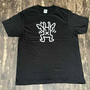 KEITH HARNIG・キースへリング・プリントTシャツ・黒・L