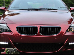 グロスブラック 艶有黒 04-10 BMW E63 E64 6シリーズ 645i 650i フロントキドニーグリル