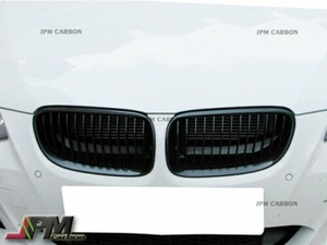 グロスブラック 艶有黒 2011-2013 BMW E92 E93 328i 335i フロントキドニーグリル 後期