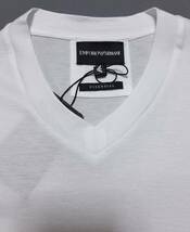 [新品] EMPORIO ARMANI　定番無地となる、ジャージ素材の【メンズ・半袖Tシャツ】◆2021-22年秋冬モデル　サイズ：S(46相当)　◆色：白_画像5