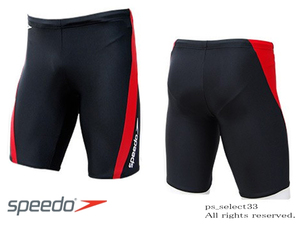 0407 * new goods unused swimsuit spats student Basic inner speedo black red M size 