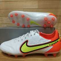 27cm 新品正規品 NIKE ナイキ TIEMPO LEGEND ティエンポ レジェンド 9 エリート HG DB0823-176 白 オレンジ サッカー_画像2