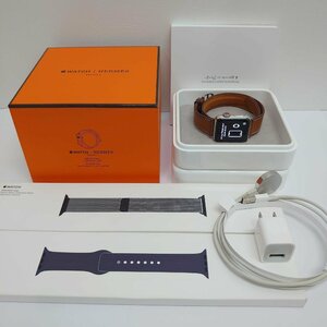 Apple Watch HERMES エルメス Series3 38mm GPS+Cellularモデル MQML2J/A 別途純正バンド2本付 中古良品 (U)