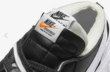 27.5cm sacai × Nike Blazer Low Black Patent Leatherサカイ × ナイキ ブレーザー ロー ブラック パテント レザー_画像3