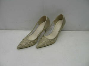 DISESTESSI! stylish! dress pumps!36!23cm( gold )