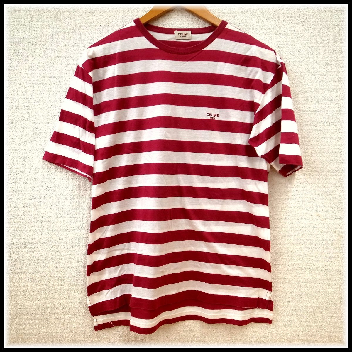 オンライン購入  ボーダーTシャツ [新品未使用]タグ付き　CELINE Tシャツ/カットソー(半袖/袖なし)