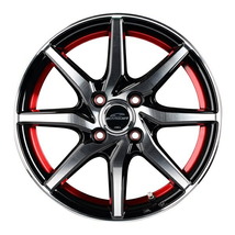 ホイールのみ1本 MID SCHNEIDER RX810 (BP/RED) 12インチ 4.0J PCD:100/4H インセット:43 シュナイダー RX810_画像2