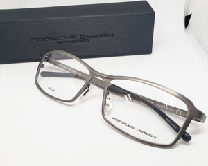 PORSCHE DESIGN 正規品 眼鏡フレーム メガネ P8722-B 56□ マットシルバー ブラッシュド チタン 軽量 日本製 メンズ スクエア