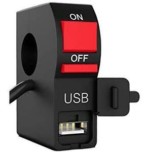 SHEAWA バイク スイッチ 汎用 ライトスイッチ USB電源 充電器 USBポート ON/OFF オートバイのハンドルに取付可能