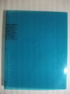 マルマン　B5ルーズリーフファイル　透明ブルー　1.5cm幅　日本製　軽量