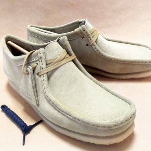 UK7.5 クラークスワラビーロー CLARKS WALLABEE-Lo メープル 替ヒモ付